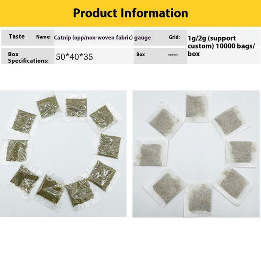KFX-7748413 Catnip Tea Bag - 1G Non-Woven Fabric Mint Tea for Cats