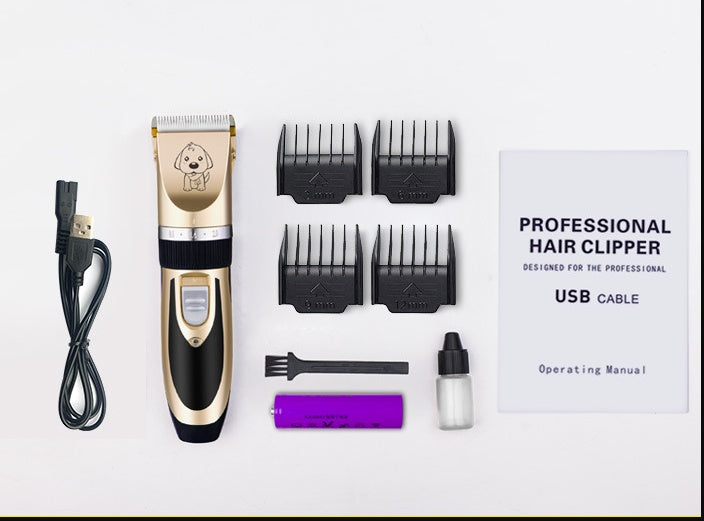 KFX-7751357 Professional Rechargeable Dog & Cat Grooming Clippers with Titanium Ceramic Blade