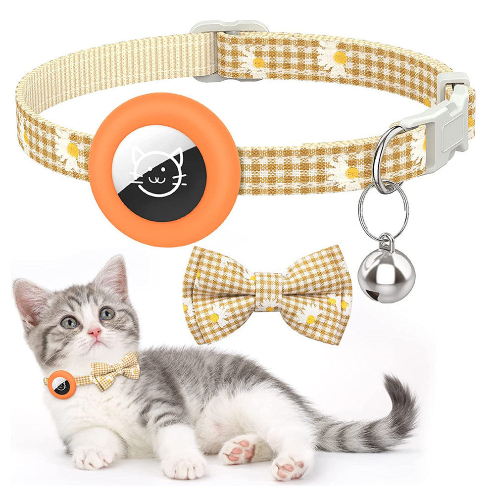 KFX-7751741 Plaid Bowknot Collar for Dogs and Cats in Black, Orange, Pink, and Green