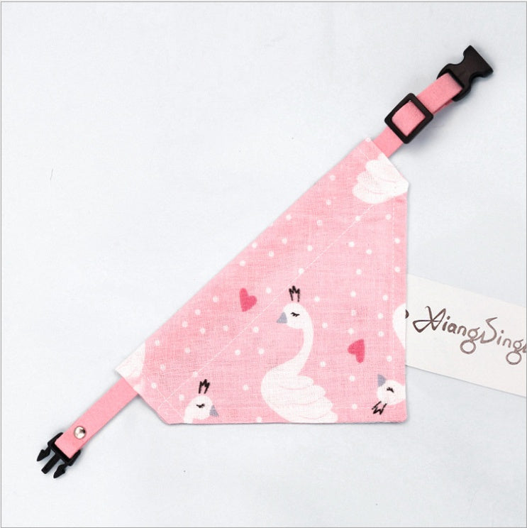 KFX-7752125 Triangle Dog Scarf and Cat Collar for Small Pets - Cute Japanese Design, Multiple Sizes Available