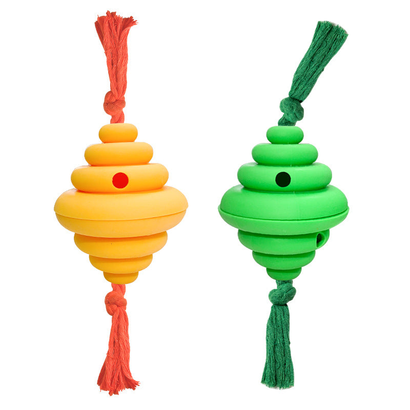 KFX-7753021 Durable Dog Ball with Rope - Interactive Chew and Food Dispenser Toy for Large Dogs