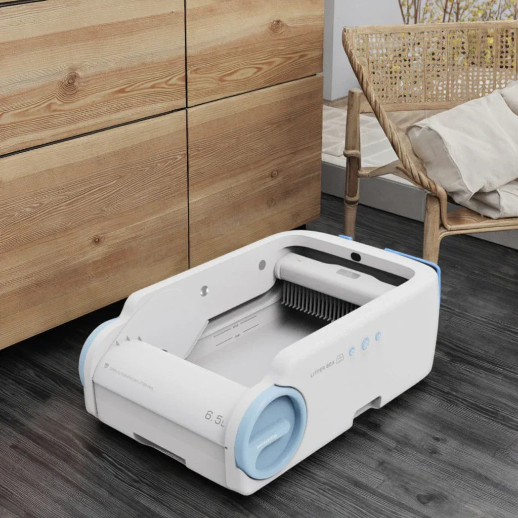 KFX-775315 Automatic Cat Litter Box with Splash-Proof Design and Sleep Function for Convenient Cleaning
