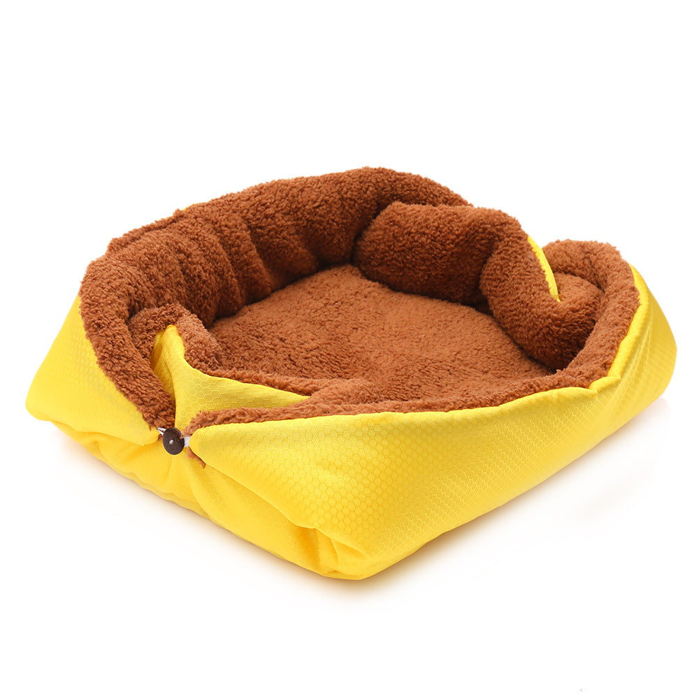 KFX-7753789 Cozy Foldable Plush Pet Bed Mat for Dogs and Cats – Warm Fleece Cushion Ideal for Winter Comfort