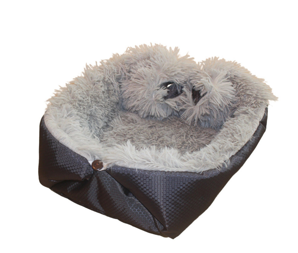 KFX-7753789 Cozy Foldable Plush Pet Bed Mat for Dogs and Cats – Warm Fleece Cushion Ideal for Winter Comfort
