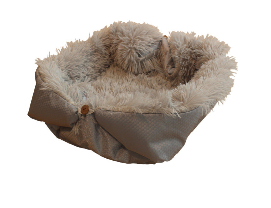 KFX-7753789 Cozy Foldable Plush Pet Bed Mat for Dogs and Cats – Warm Fleece Cushion Ideal for Winter Comfort
