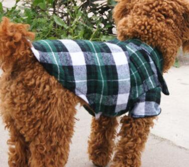 KFX-7753917 Pet Clothing for Small Dogs and Cats - Cute Plaid Shirt in Blue and Red, Size XS to XL