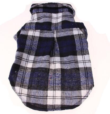 KFX-7753917 Pet Clothing for Small Dogs and Cats - Cute Plaid Shirt in Blue and Red, Size XS to XL