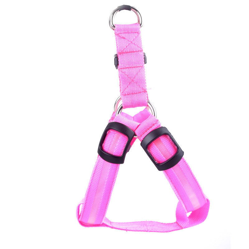 KFX-7754813 LED Illuminated Pet Leashing Vest for Enhanced Night Safety - Multiple Colors Available