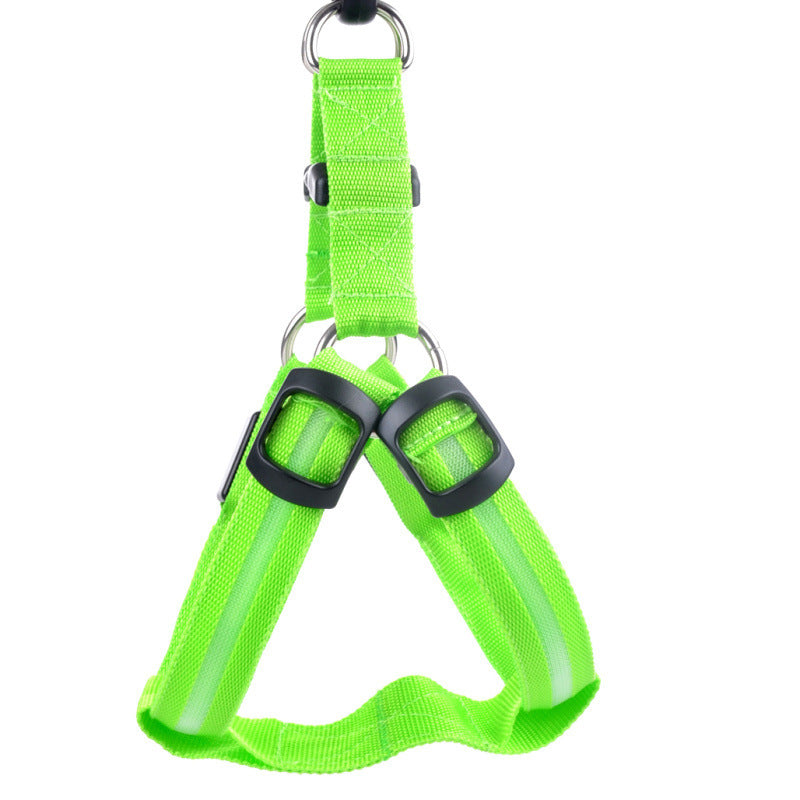 KFX-7754813 LED Illuminated Pet Leashing Vest for Enhanced Night Safety - Multiple Colors Available