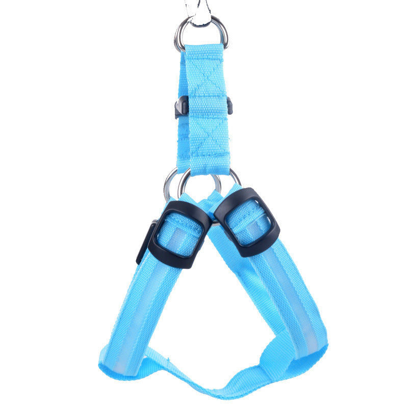 KFX-7754813 LED Illuminated Pet Leashing Vest for Enhanced Night Safety - Multiple Colors Available