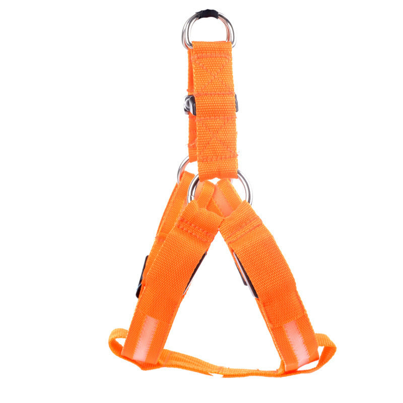 KFX-7754813 LED Illuminated Pet Leashing Vest for Enhanced Night Safety - Multiple Colors Available