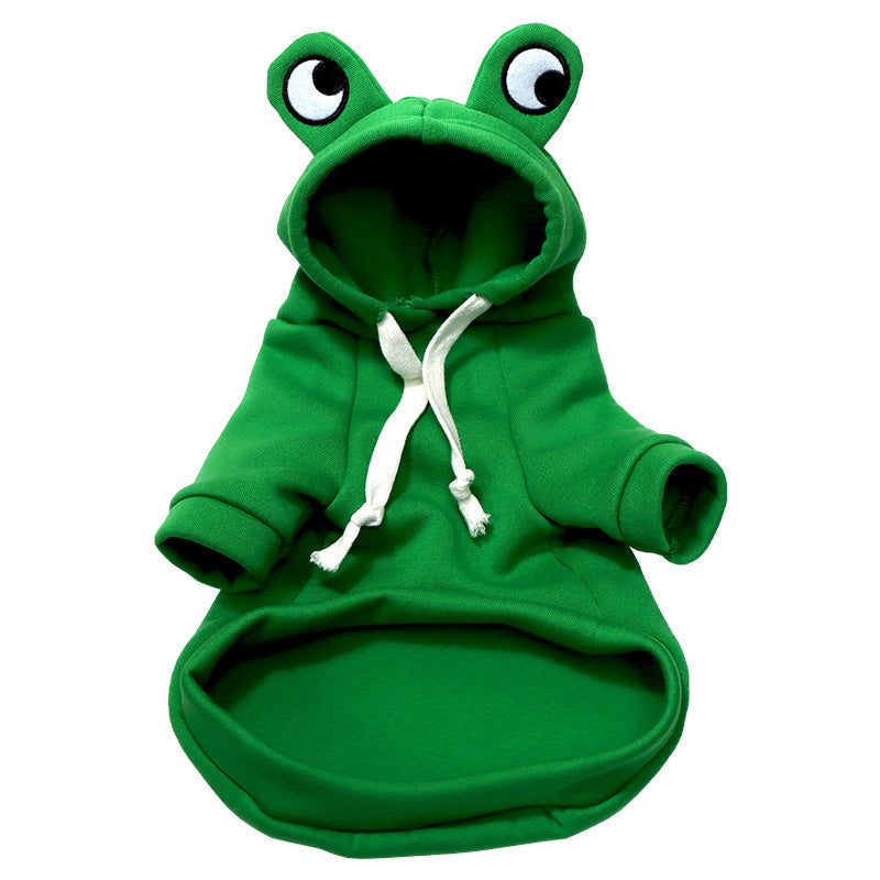 KFX-7755197 Frog Costume Sweatshirt for Small Dogs and Cats – Cozy Hoodies for Autumn Fun