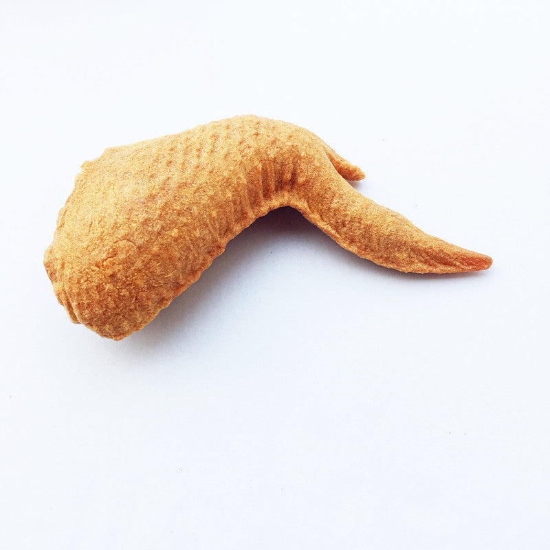 KFX-7756349 Plush Double-Legged Chicken Leg Toy for Dogs - Sounding Bite Toy, 16-18 cm