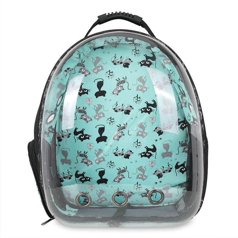 KFX-7757757 Pet Carrier Backpack with Transparent Design and Ventilation for Cats and Dogs