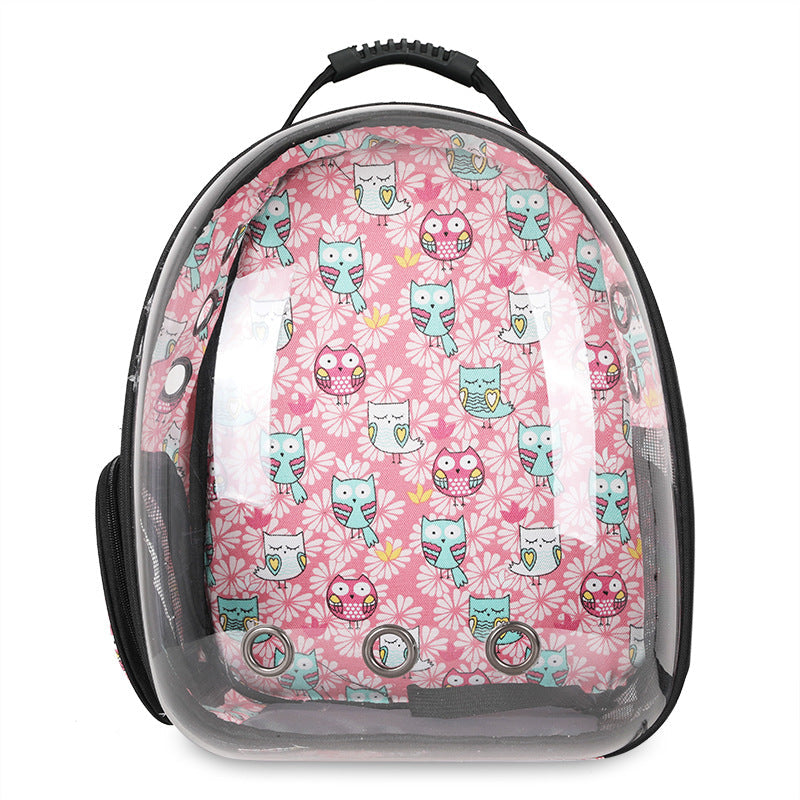 KFX-7757757 Pet Carrier Backpack with Transparent Design and Ventilation for Cats and Dogs