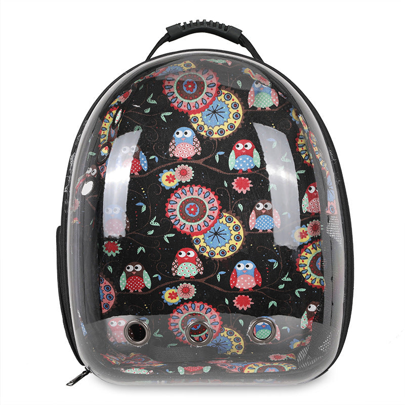 KFX-7757757 Pet Carrier Backpack with Transparent Design and Ventilation for Cats and Dogs