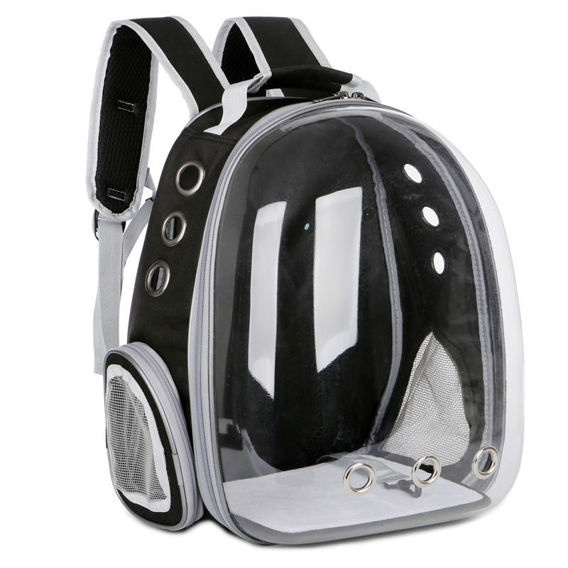 KFX-7757757 Pet Carrier Backpack with Transparent Design and Ventilation for Cats and Dogs