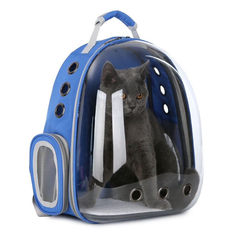 KFX-7757757 Pet Carrier Backpack with Transparent Design and Ventilation for Cats and Dogs