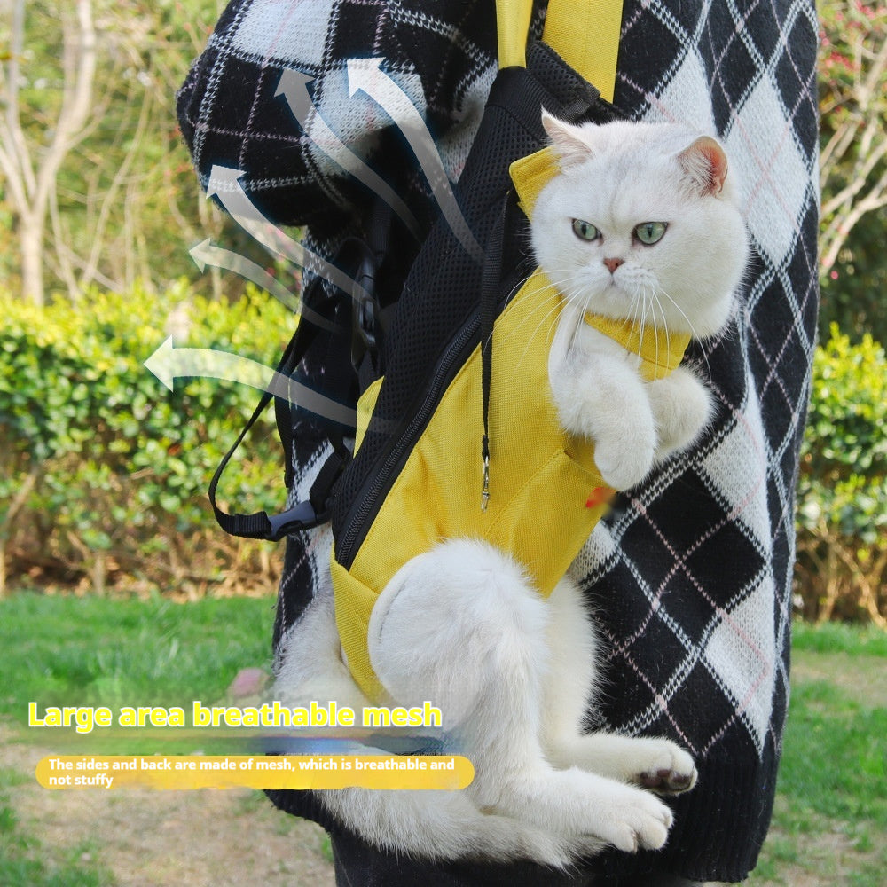 KFX-7758141 Breathable Open-Headed Cat and Dog Shoulder Bag for Comfortable Outings