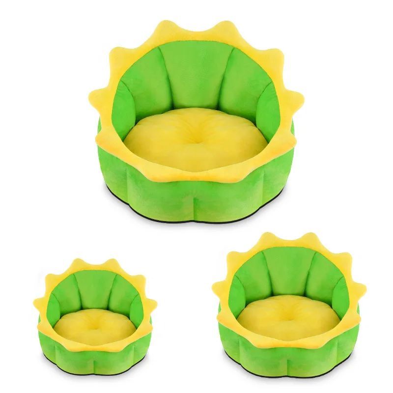 KFX-7759549 Cozy Dinosaur-Themed Soft Pet Nest Bed for Small, Medium, and Large Dogs