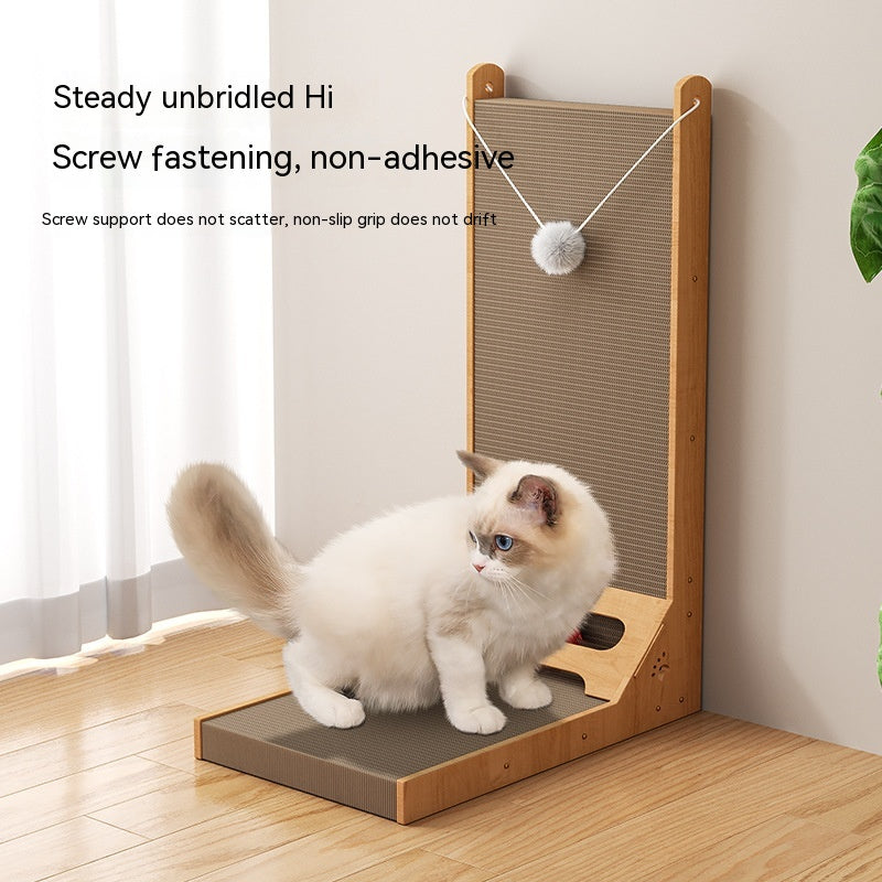 KFX-7761469 Vertical Cat Scratch Board with Catnip - Durable Corrugated Paper Design, Two Size Options