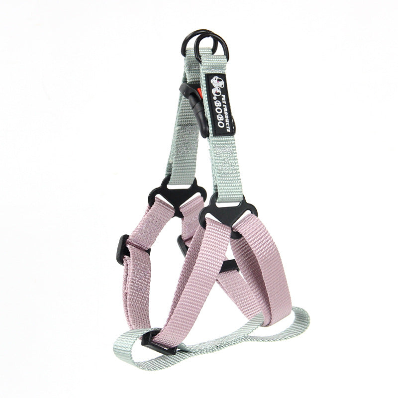 KFX-7763901 Adjustable Nylon Dog Harness with Holding Rope - Multiple Color Options