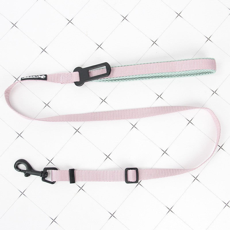 KFX-7763901 Adjustable Nylon Dog Harness with Holding Rope - Multiple Color Options