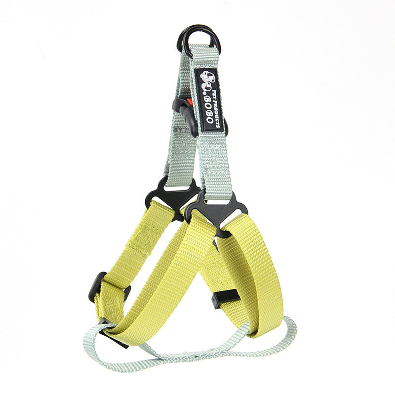 KFX-7763901 Adjustable Nylon Dog Harness with Holding Rope - Multiple Color Options