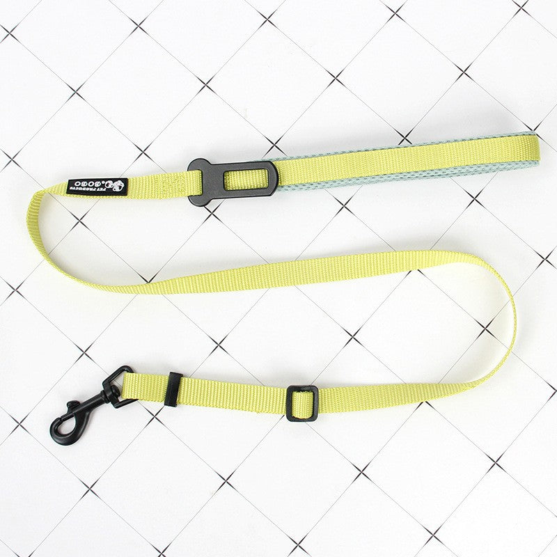 KFX-7763901 Adjustable Nylon Dog Harness with Holding Rope - Multiple Color Options