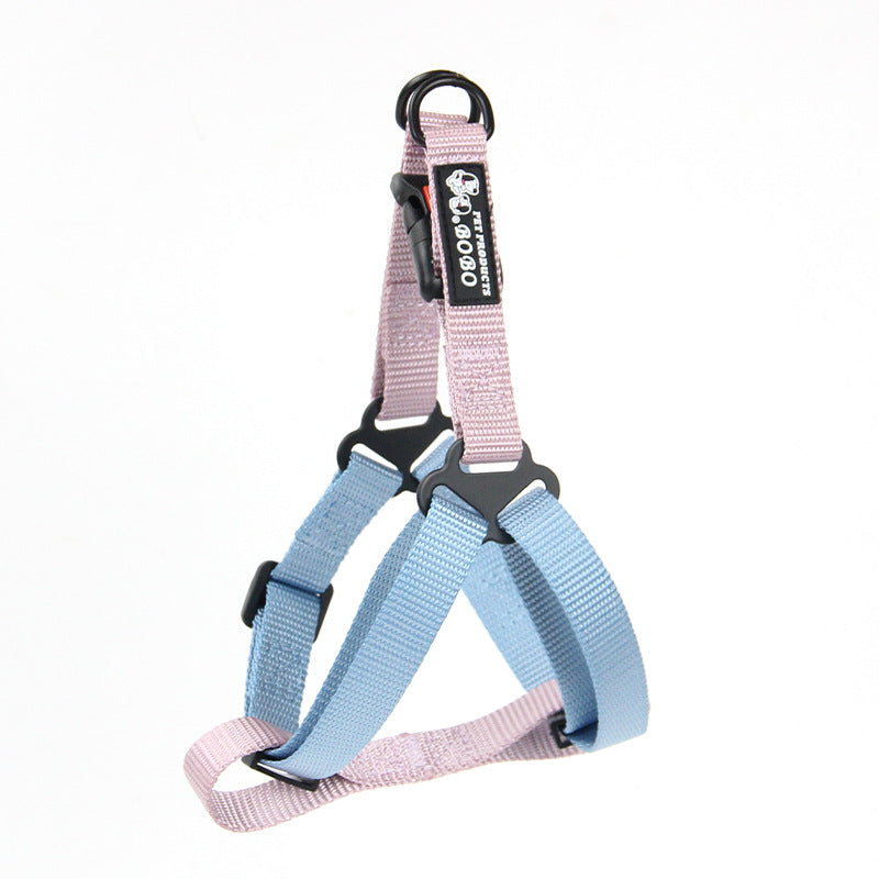 KFX-7763901 Adjustable Nylon Dog Harness with Holding Rope - Multiple Color Options