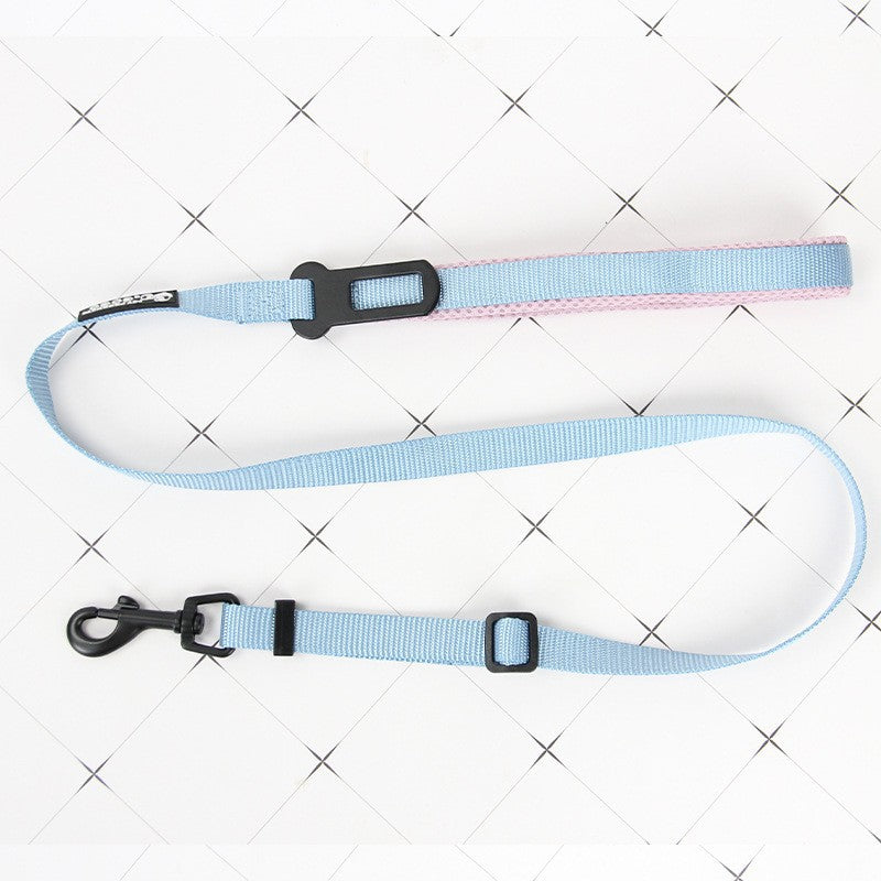 KFX-7763901 Adjustable Nylon Dog Harness with Holding Rope - Multiple Color Options