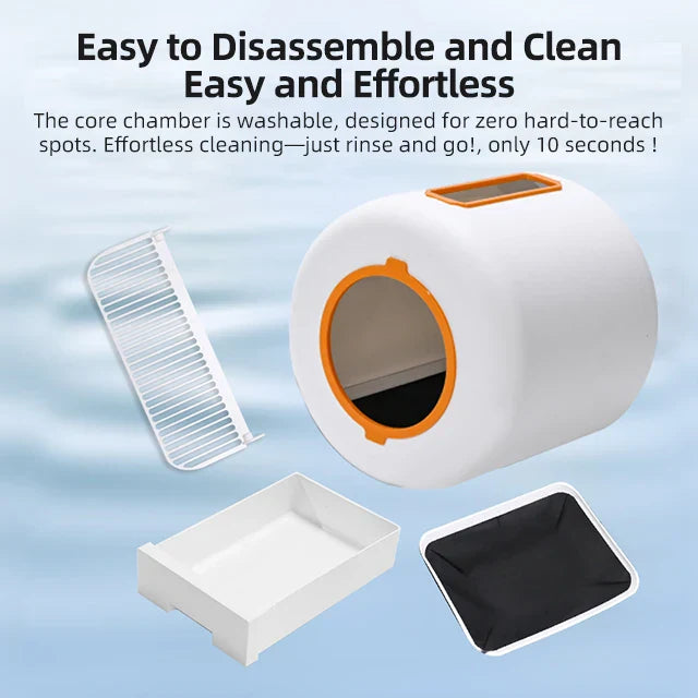 KFX-776467 Smart Automatic Cat Litter Box with Self-Cleaning Function and 64L Capacity