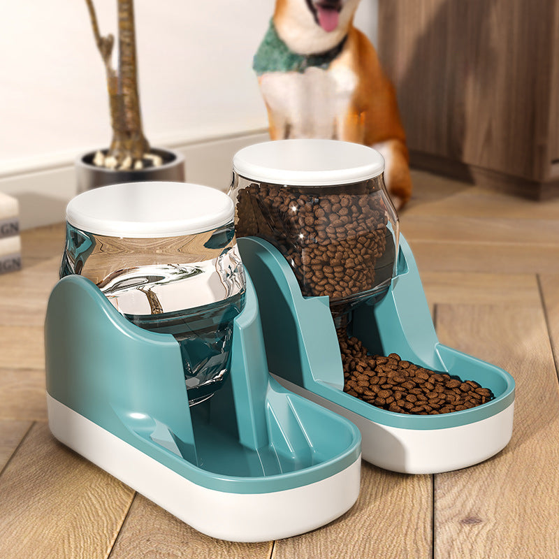 KFX-7765053 Automatic Cat Water Fountain and Dog Food Dispenser with Large Capacity for Convenient Feeding