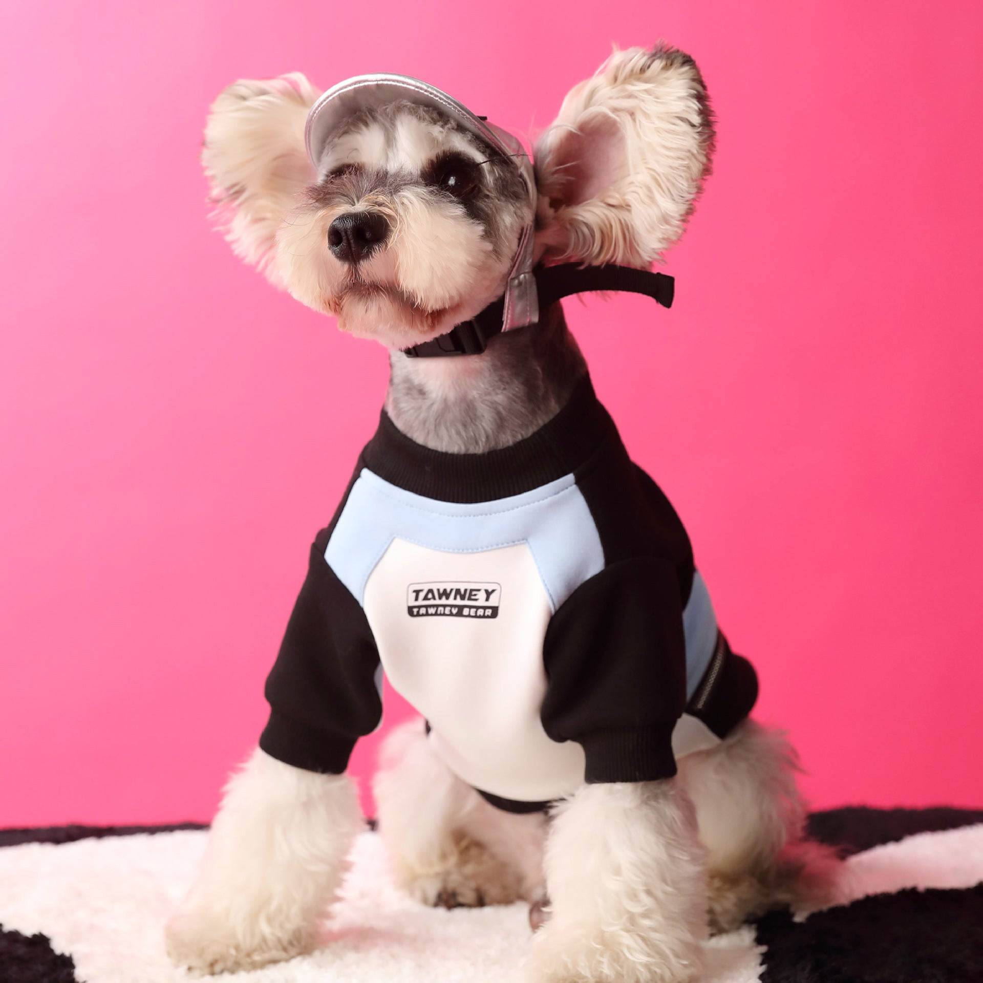KFX-7766333 Cozy Cotton Zipper Pullover Sweater for Dogs in Pink and Blue