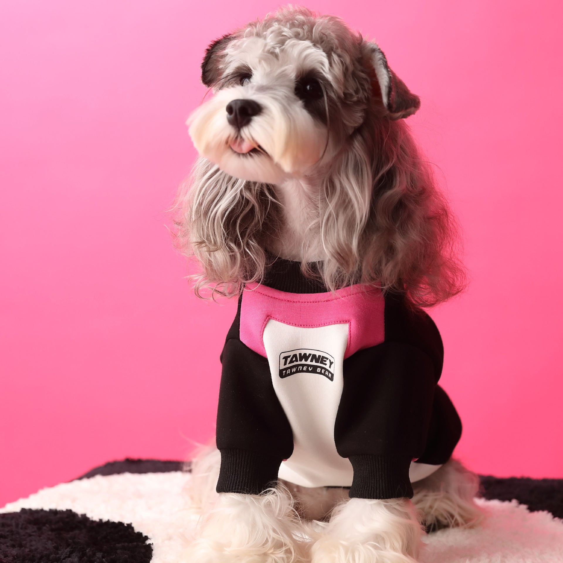 KFX-7766333 Cozy Cotton Zipper Pullover Sweater for Dogs in Pink and Blue