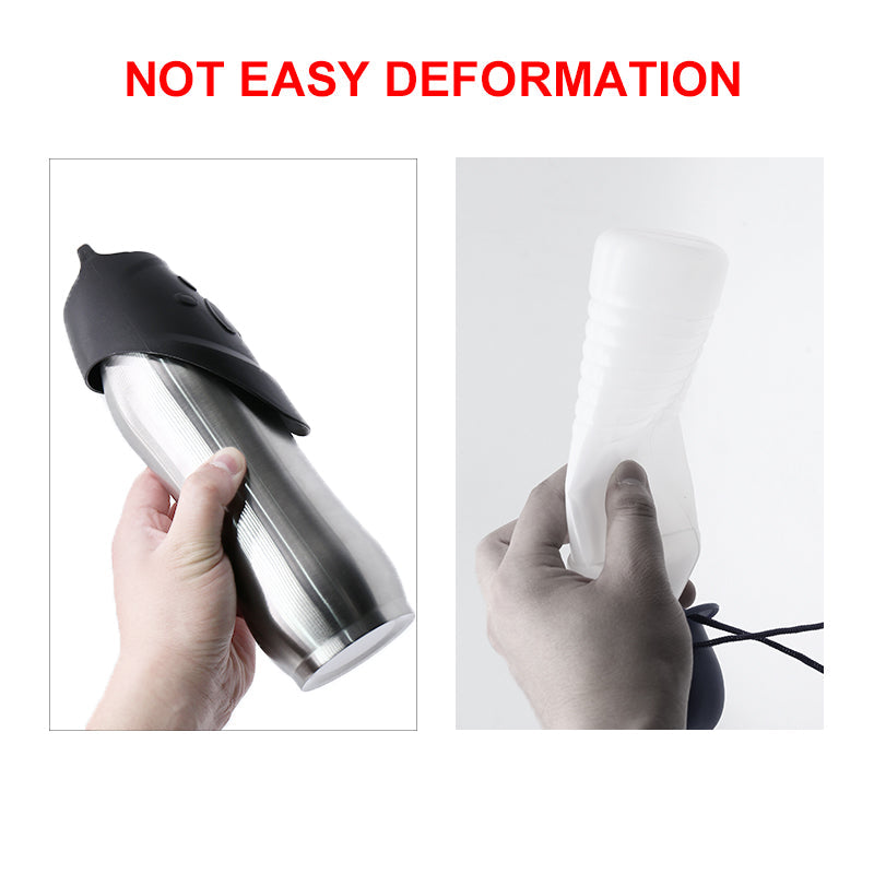 KFX-7767101 Stainless Steel Pet Water Bottle with Multiple Size Options - 350ml, 600ml, 750ml