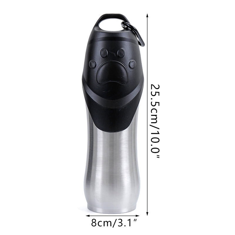 KFX-7767101 Stainless Steel Pet Water Bottle with Multiple Size Options - 350ml, 600ml, 750ml