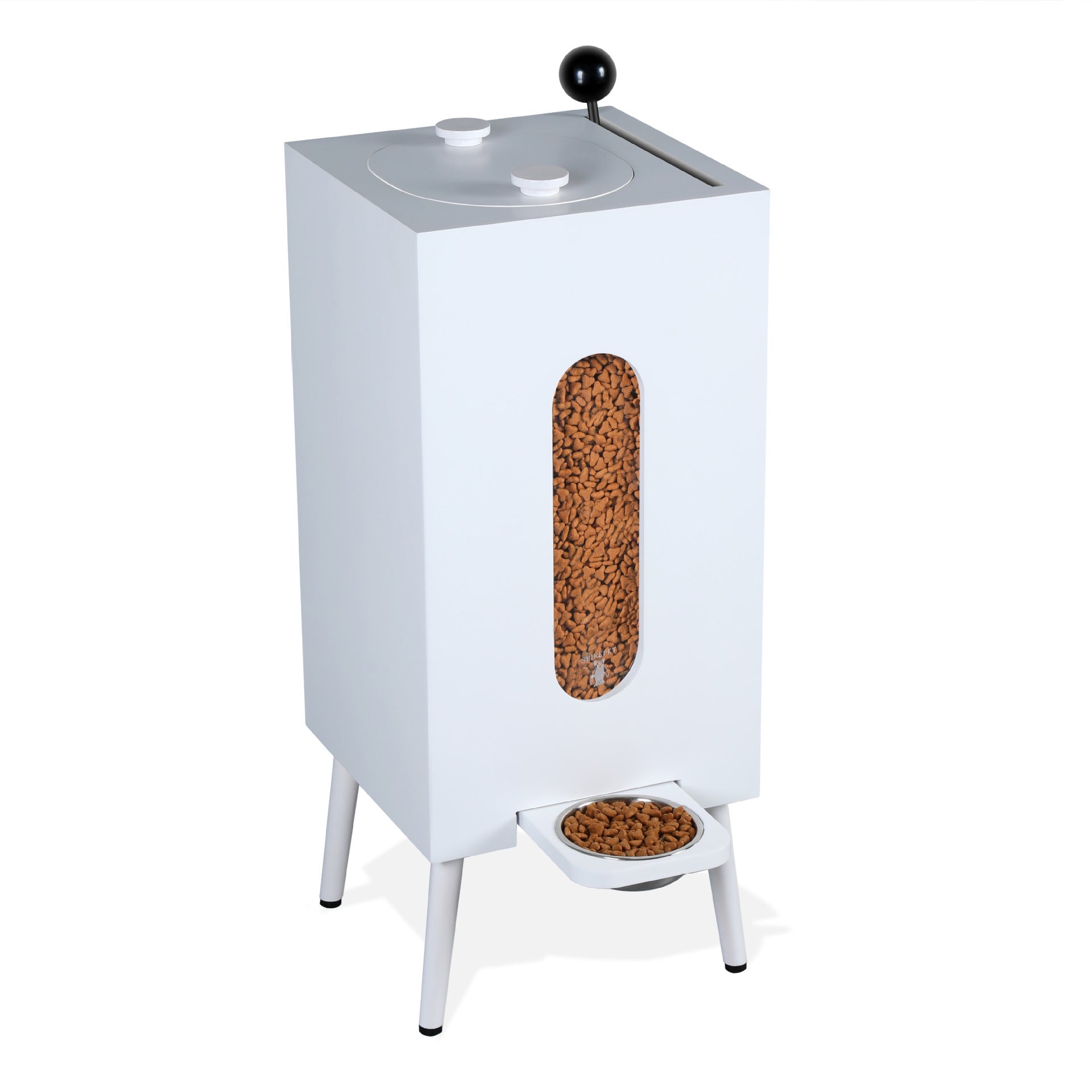 KFX-7767229 Elevated Wooden Pet Feeder for Dogs and Cats - Large Capacity, Adjustable Legs