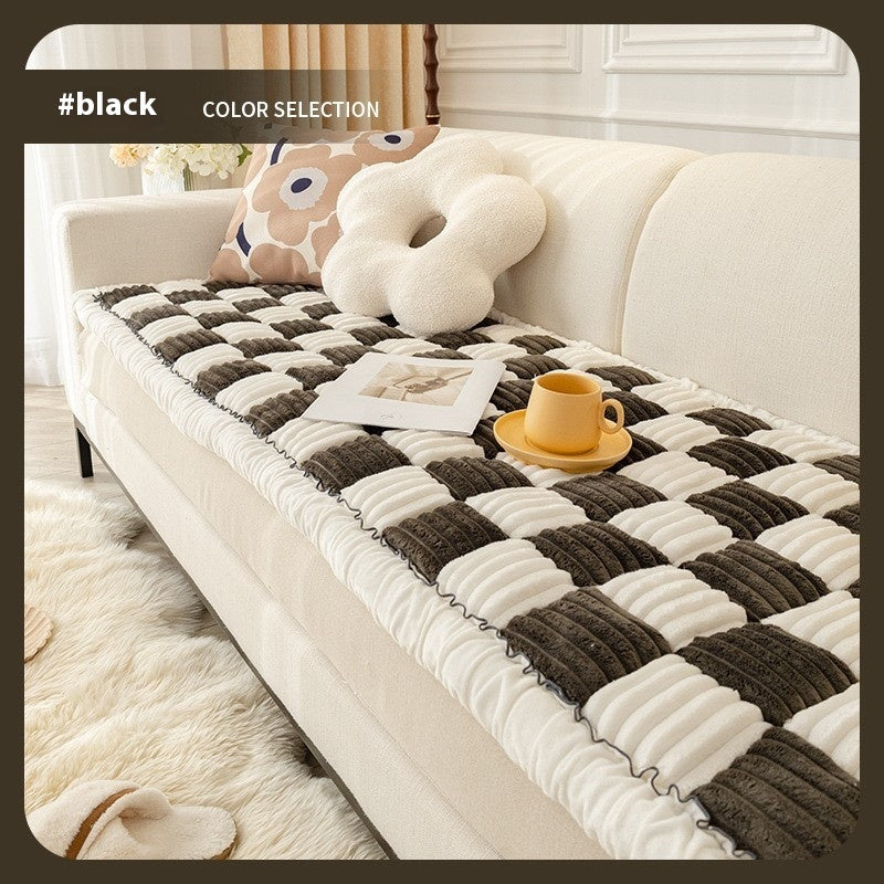 KFX-7767869 Cozy Chessboard Pattern Pet Pad for Autumn and Winter - Available in Multiple Sizes