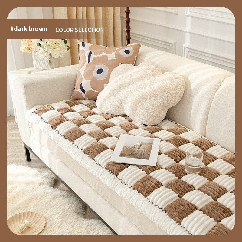KFX-7767869 Cozy Chessboard Pattern Pet Pad for Autumn and Winter - Available in Multiple Sizes