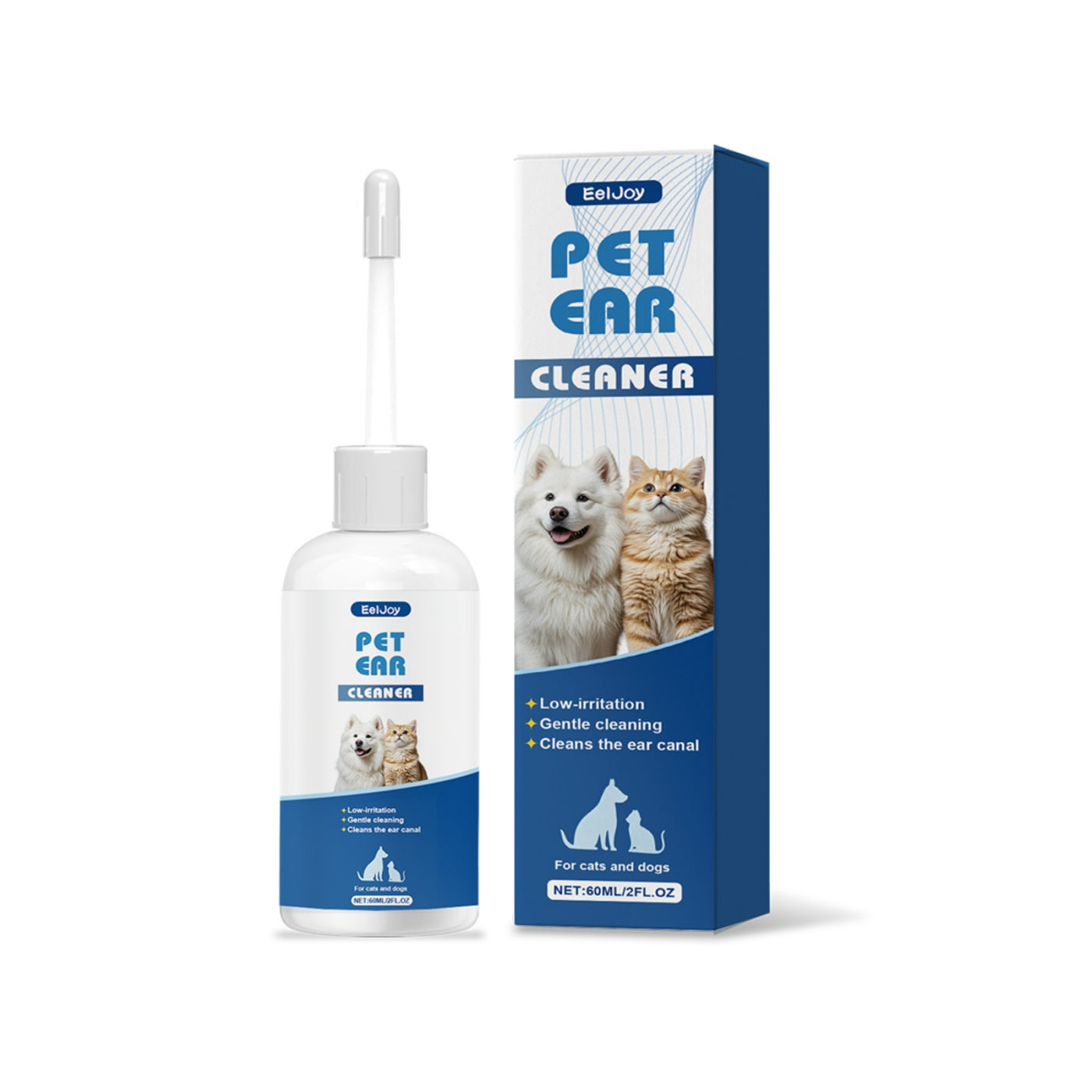 KFX-7768893 Gentle Pet Ear Cleaner with Sodium Hyaluronate and Peppermint Extract, 1 Pack