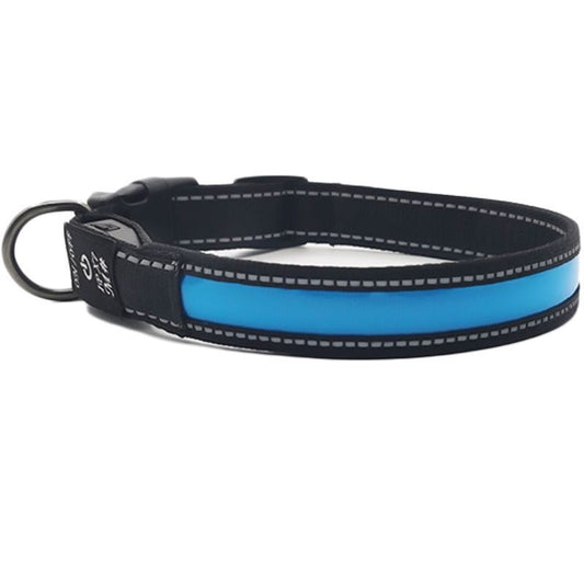 KFX-7769021 Reflective LED Dog Collar with Multiple Color Options and Adjustable Sizes