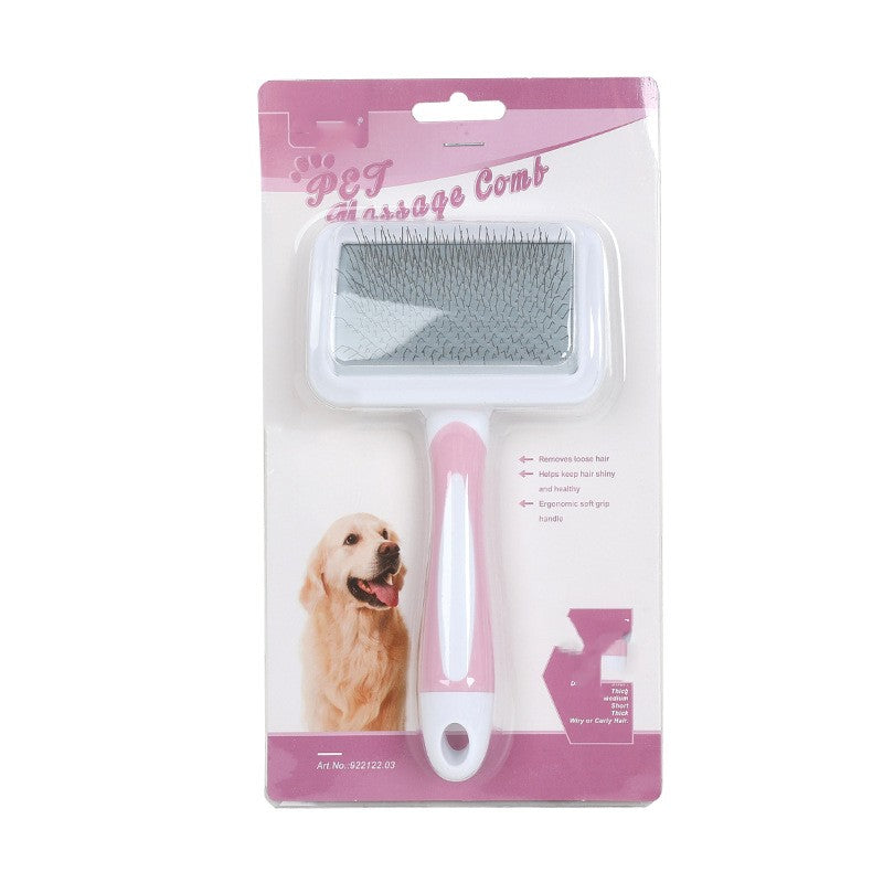 KFX-7772605 Dog Knot Remover and Unraveled Comb - Plastic Grooming Tool in Pink, Green, Purple