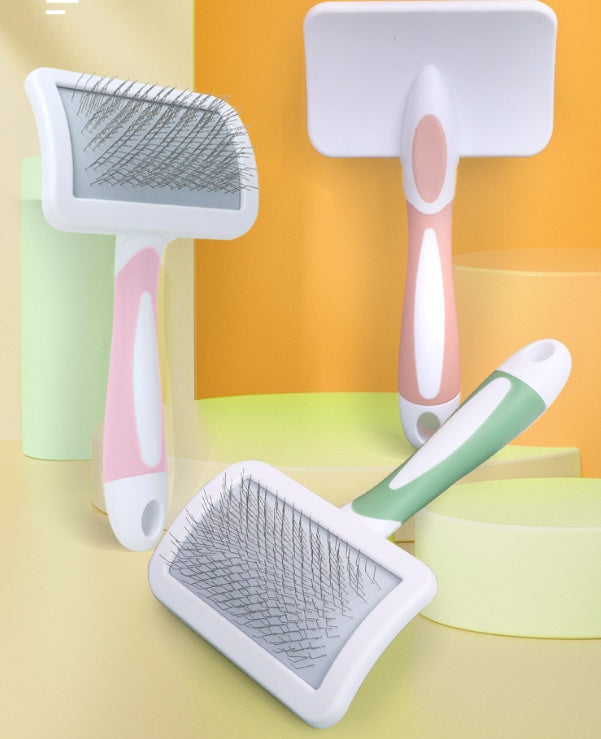KFX-7772605 Dog Knot Remover and Unraveled Comb - Plastic Grooming Tool in Pink, Green, Purple