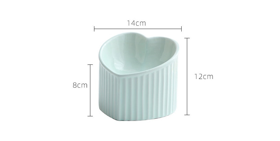 KFX-7772989 Ceramic Pet Bowl with Inclined Design for Healthier Feeding, Dishwasher & Microwave Safe