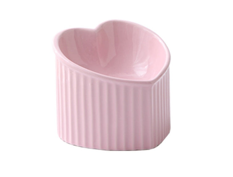 KFX-7772989 Ceramic Pet Bowl with Inclined Design for Healthier Feeding, Dishwasher & Microwave Safe