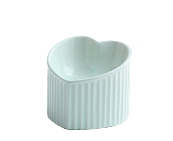 KFX-7772989 Ceramic Pet Bowl with Inclined Design for Healthier Feeding, Dishwasher & Microwave Safe