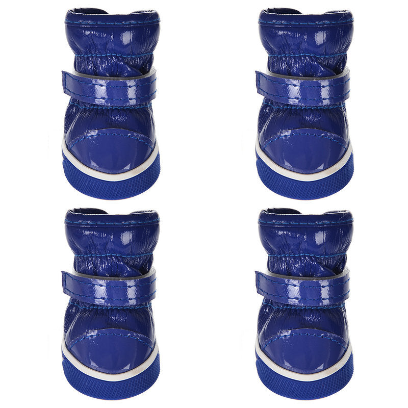 KFX-7773629 Waterproof Cotton Dog Boots for Winter - Non-Slip, Warm, and Wear-Resistant Footwear