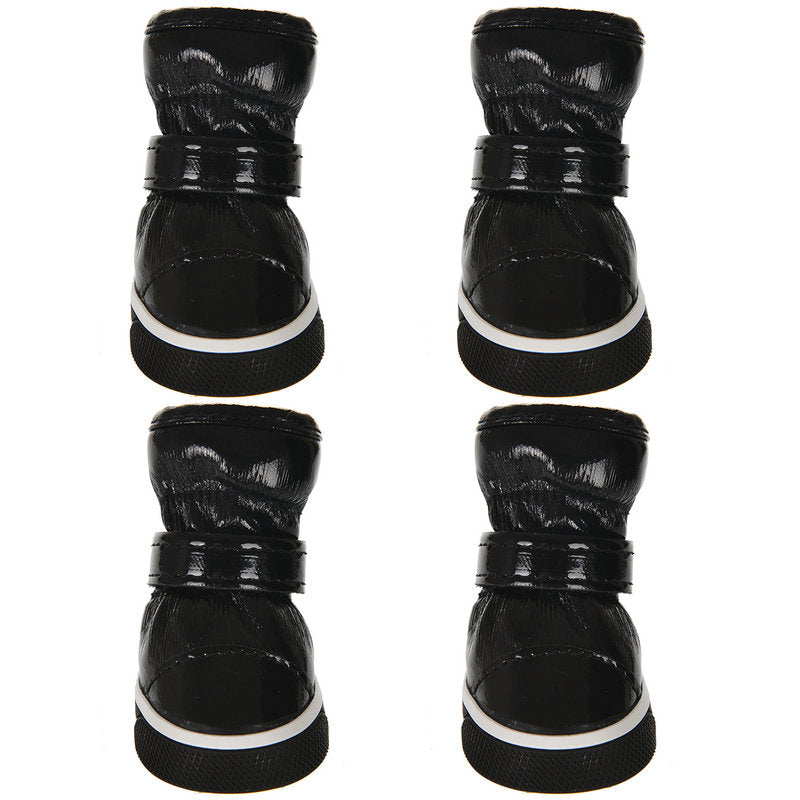 KFX-7773629 Waterproof Cotton Dog Boots for Winter - Non-Slip, Warm, and Wear-Resistant Footwear