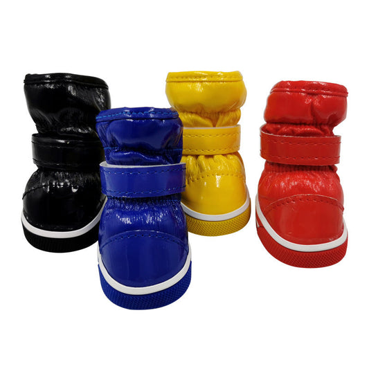 KFX-7773629 Waterproof Cotton Dog Boots for Winter - Non-Slip, Warm, and Wear-Resistant Footwear